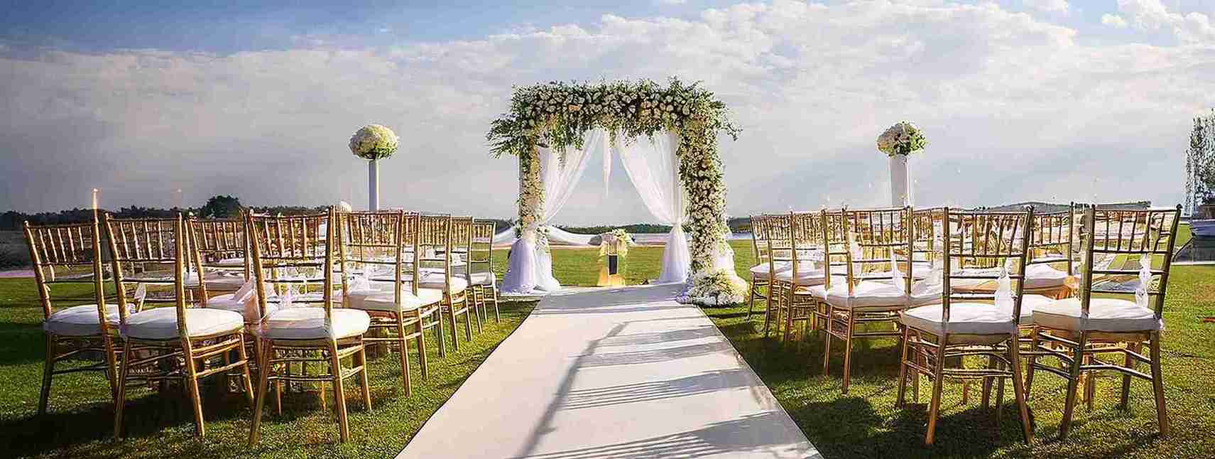 wedding venue setup